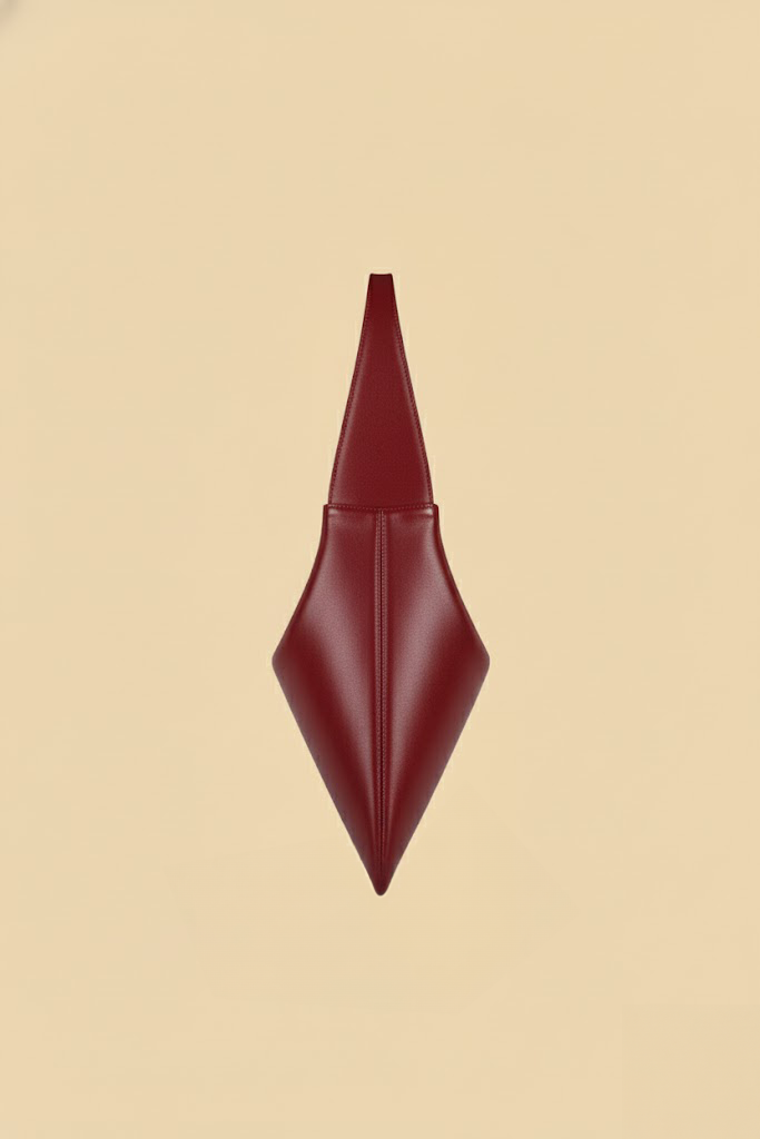 Agave Triangular Tote | Burgundy Red