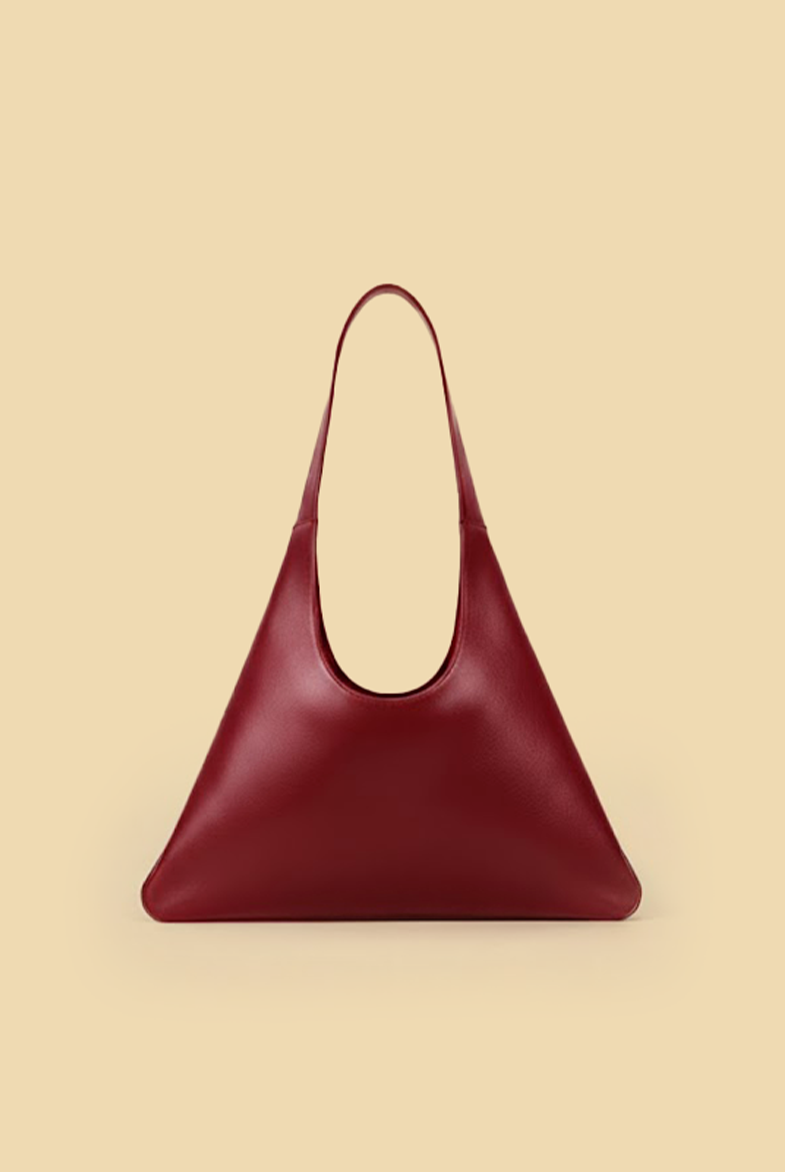 Agave Triangular Tote | Burgundy Red