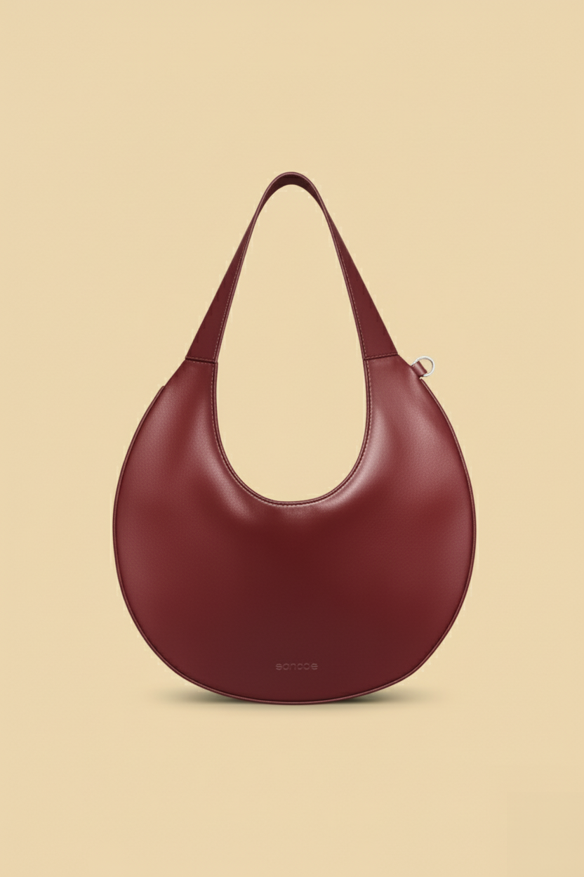 Agnes Moon Bag | Burgundy Red