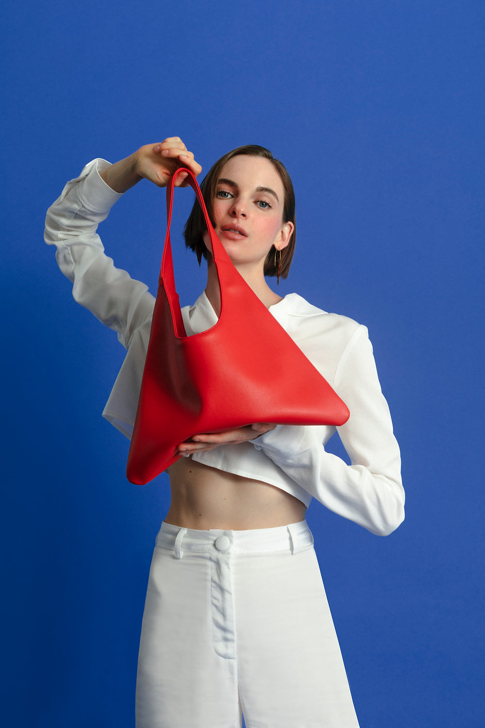 Agave Triangular Tote | Tomato Red