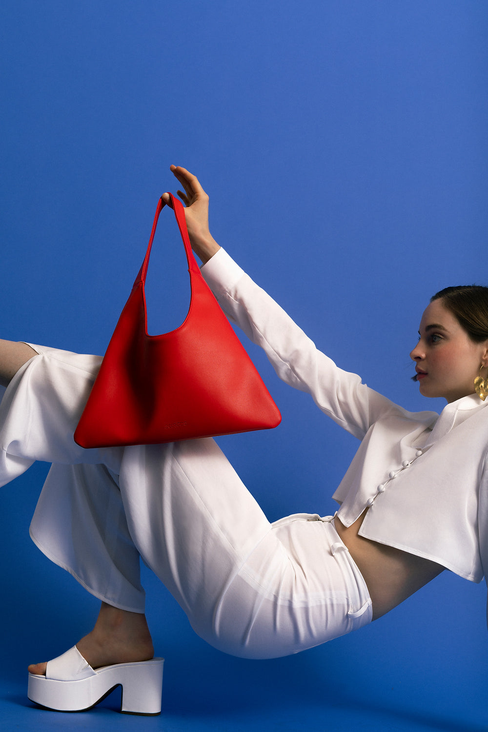 Agave Triangular Tote | Tomato Red
