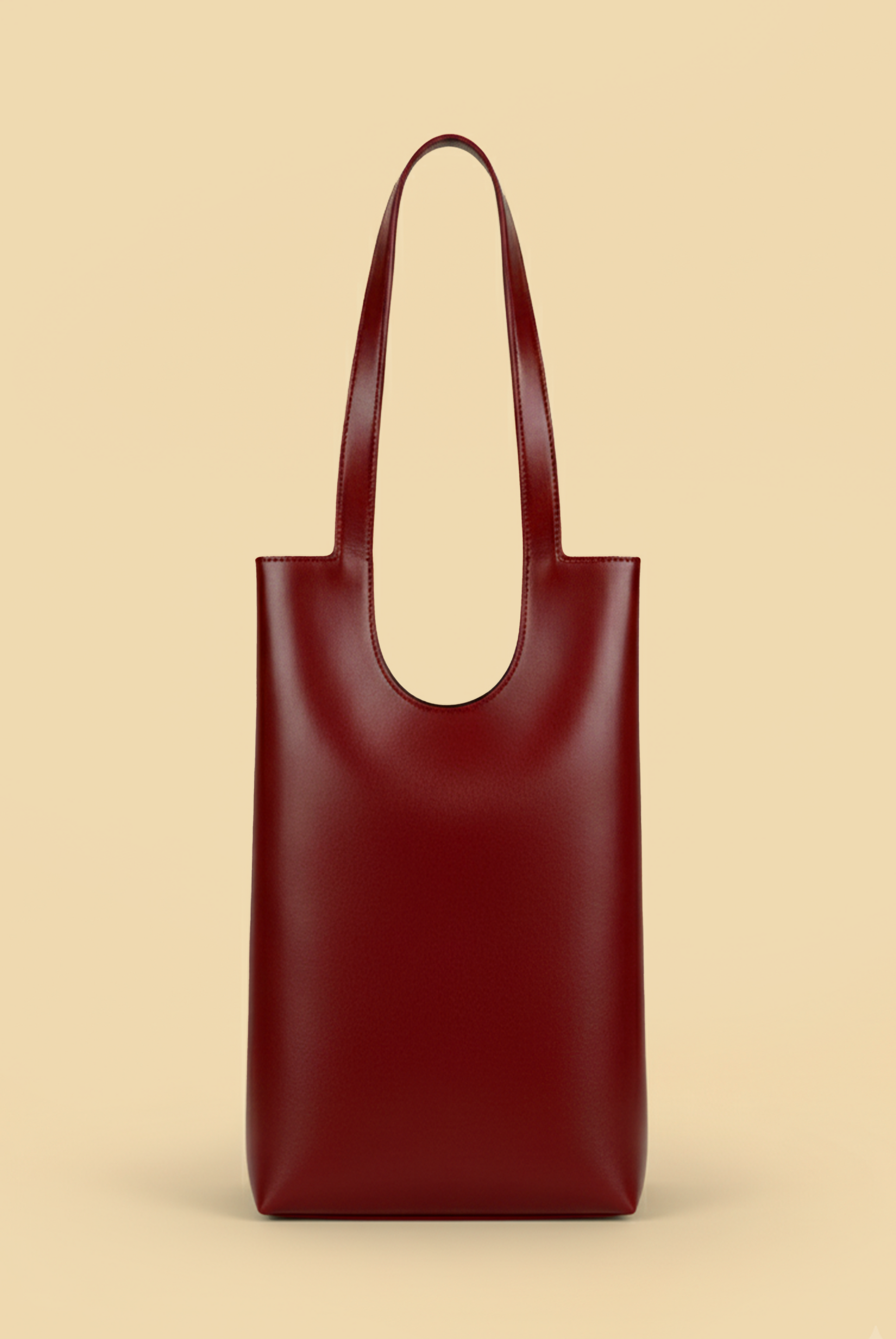 Dolores Square Tote | Burgundy Red