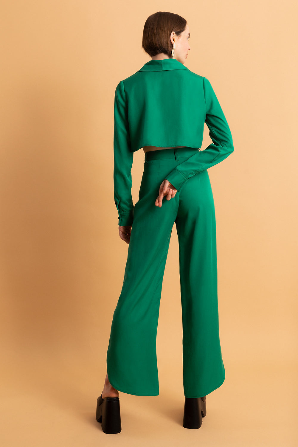 Donna Button-Up | Emerald Green