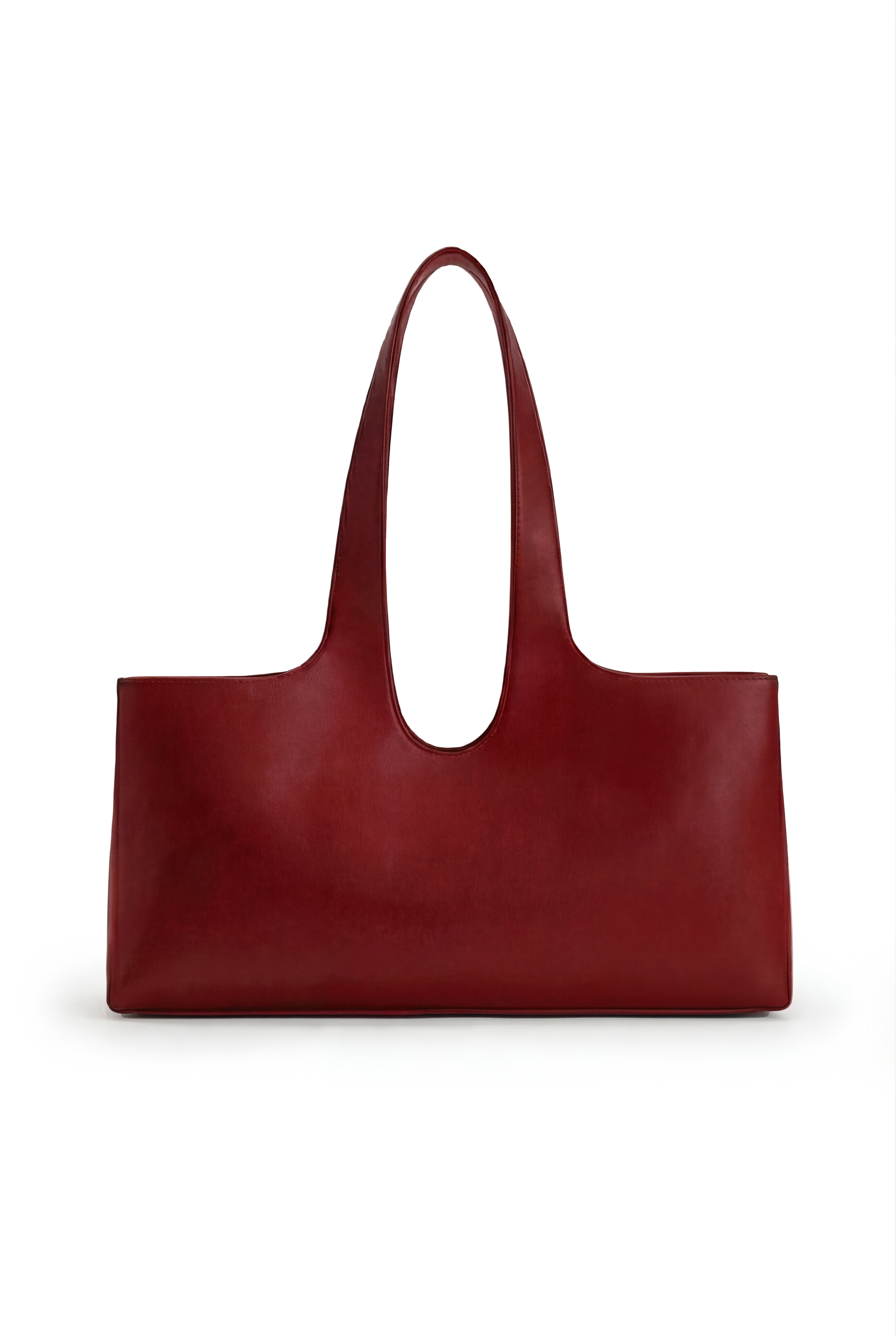 Fiorella Rectangular Tote | Burgundy Red