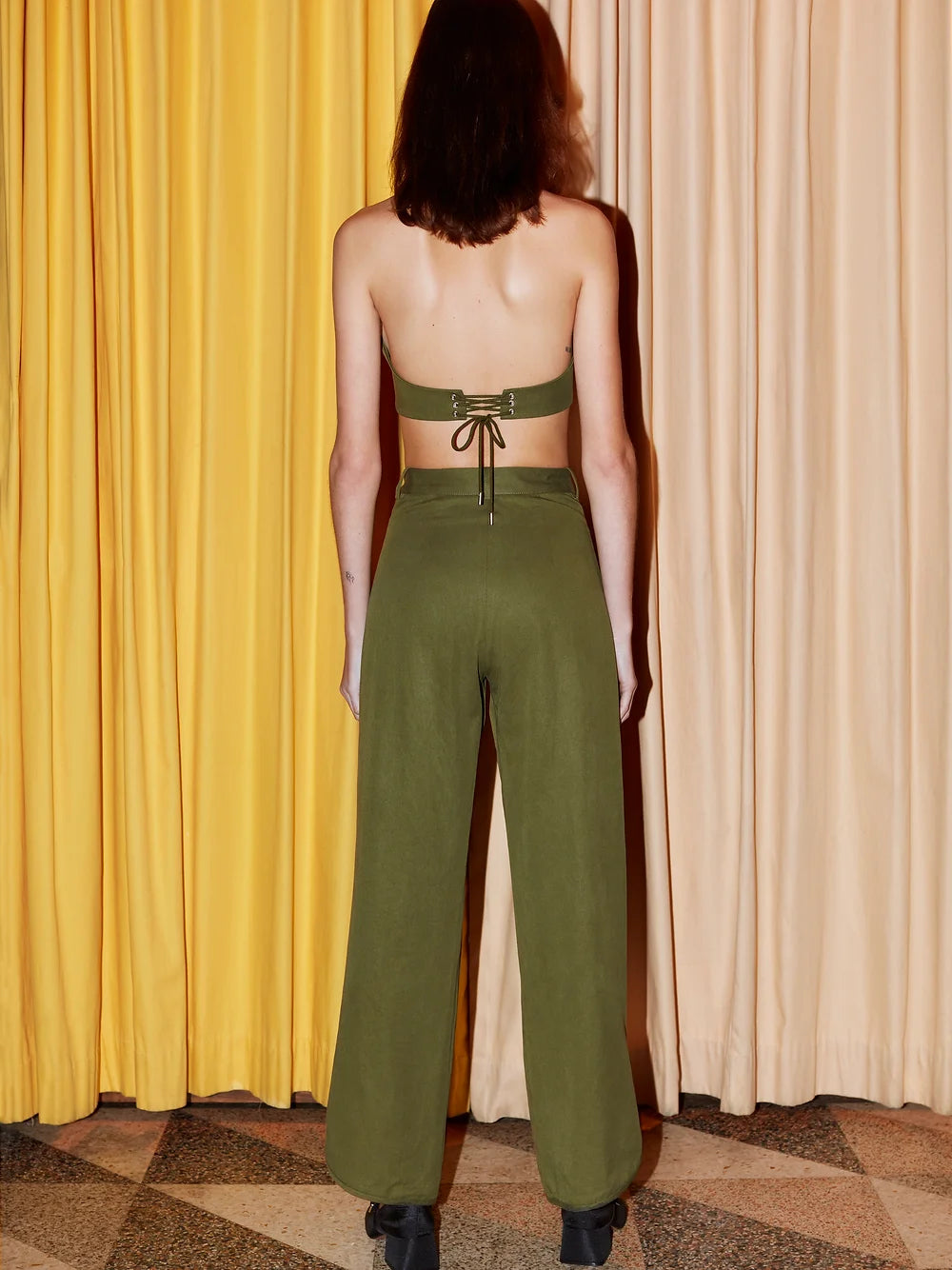 Gina High Waisted Pant | Military Green