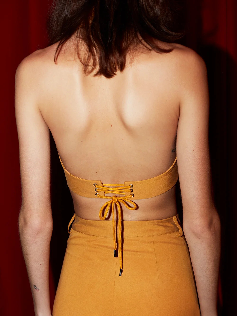 Flavia Halter Top | Marigold Yellow