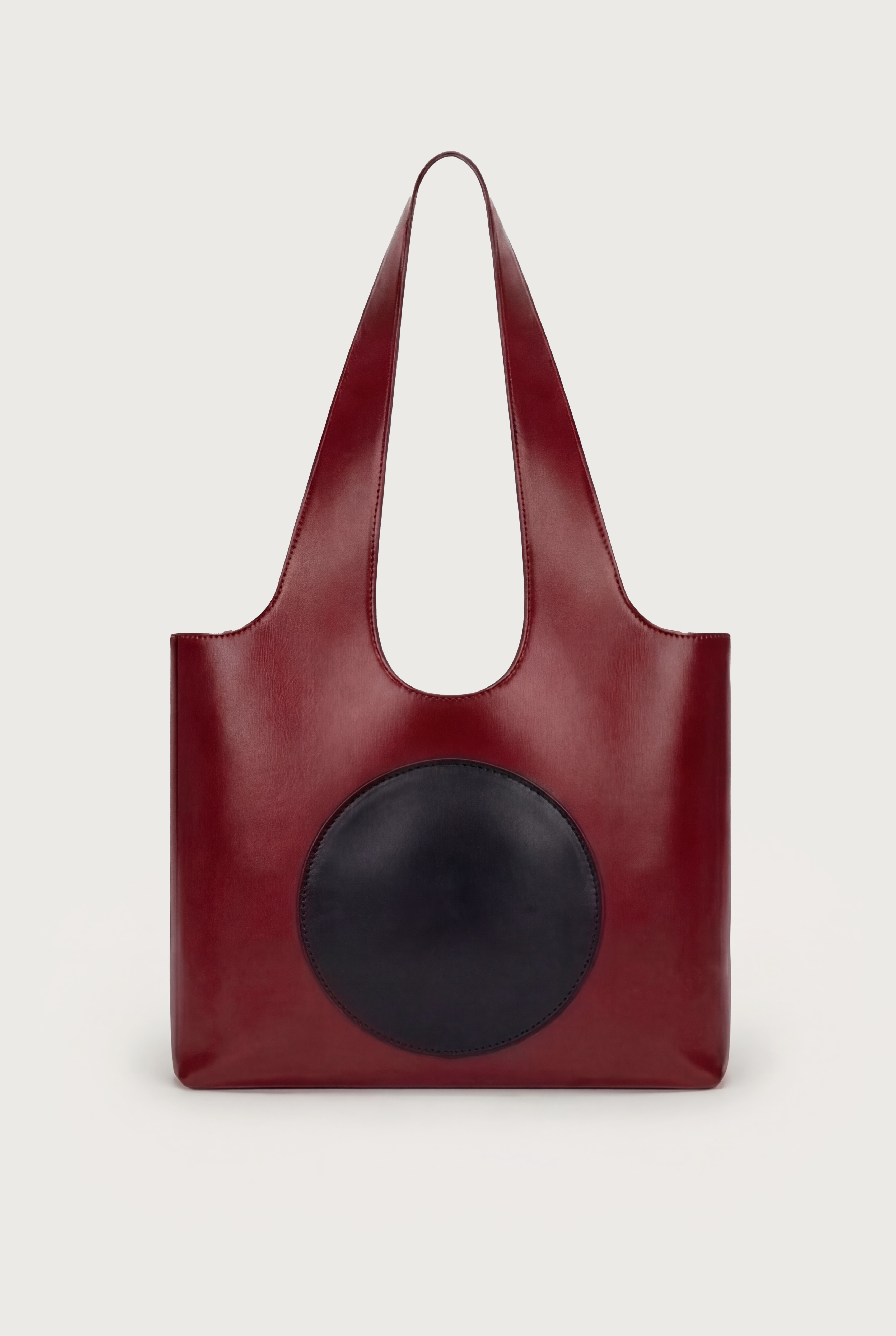 Gladys Tote | Burgundy Red & Black