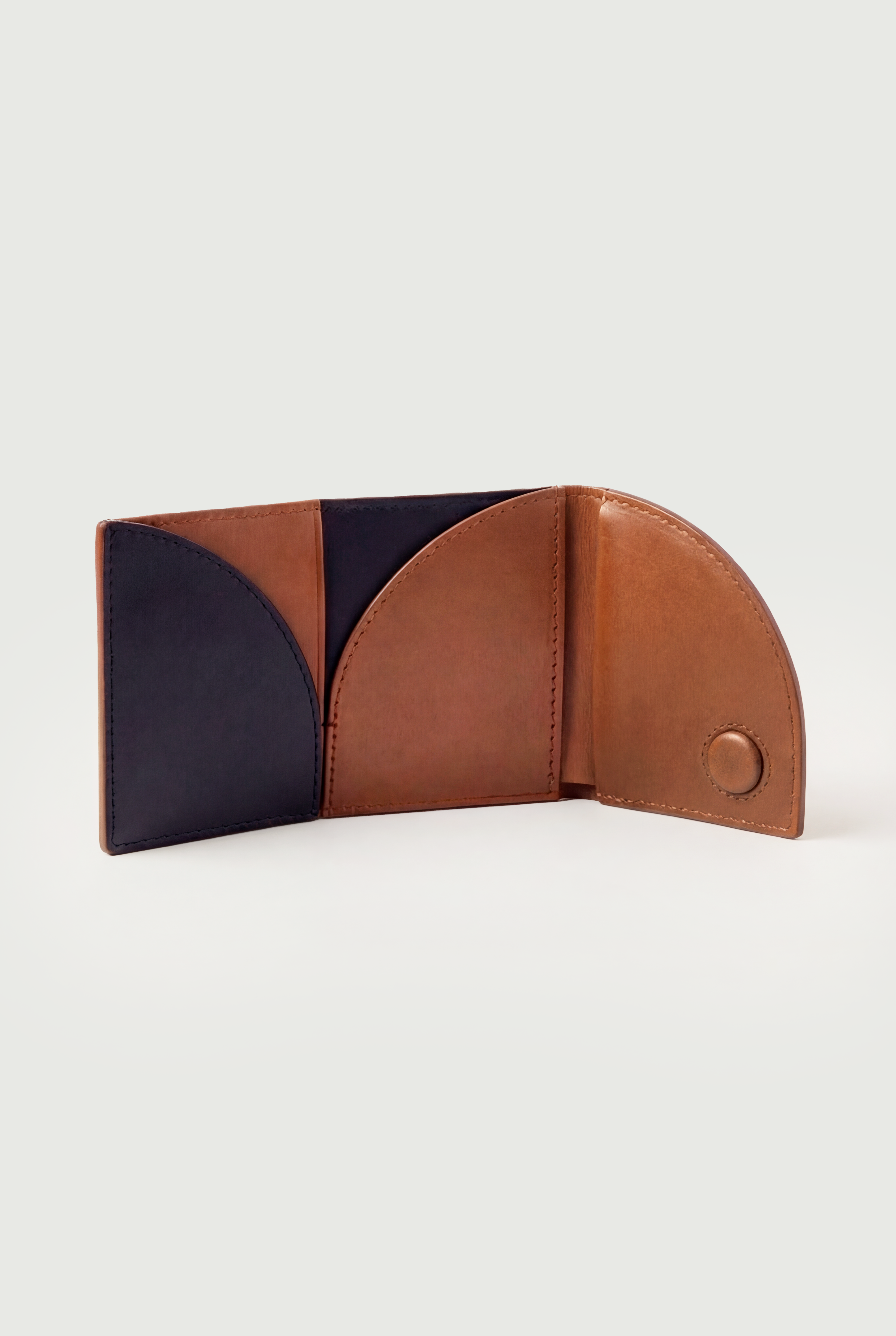 Ines Bi-Fold Wallet | Cognac & Black