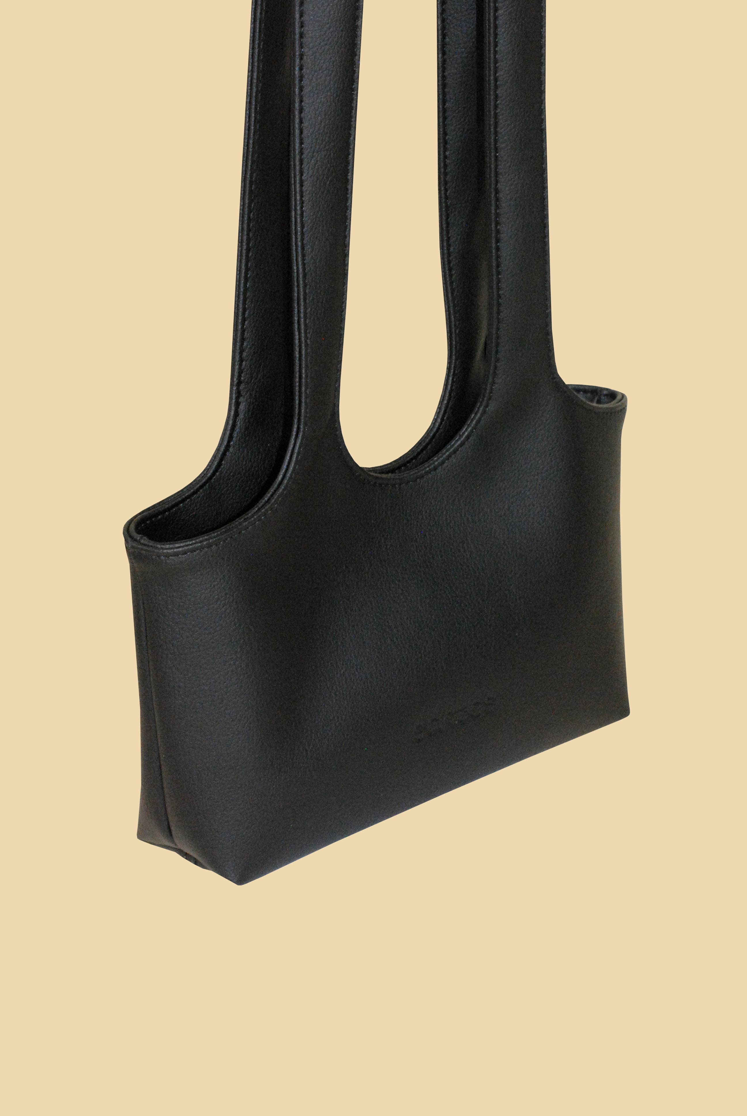 Miriam Mini Tote | Black Pebbled