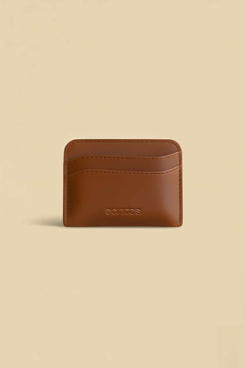 Rosa Curved Card Case | Cognac