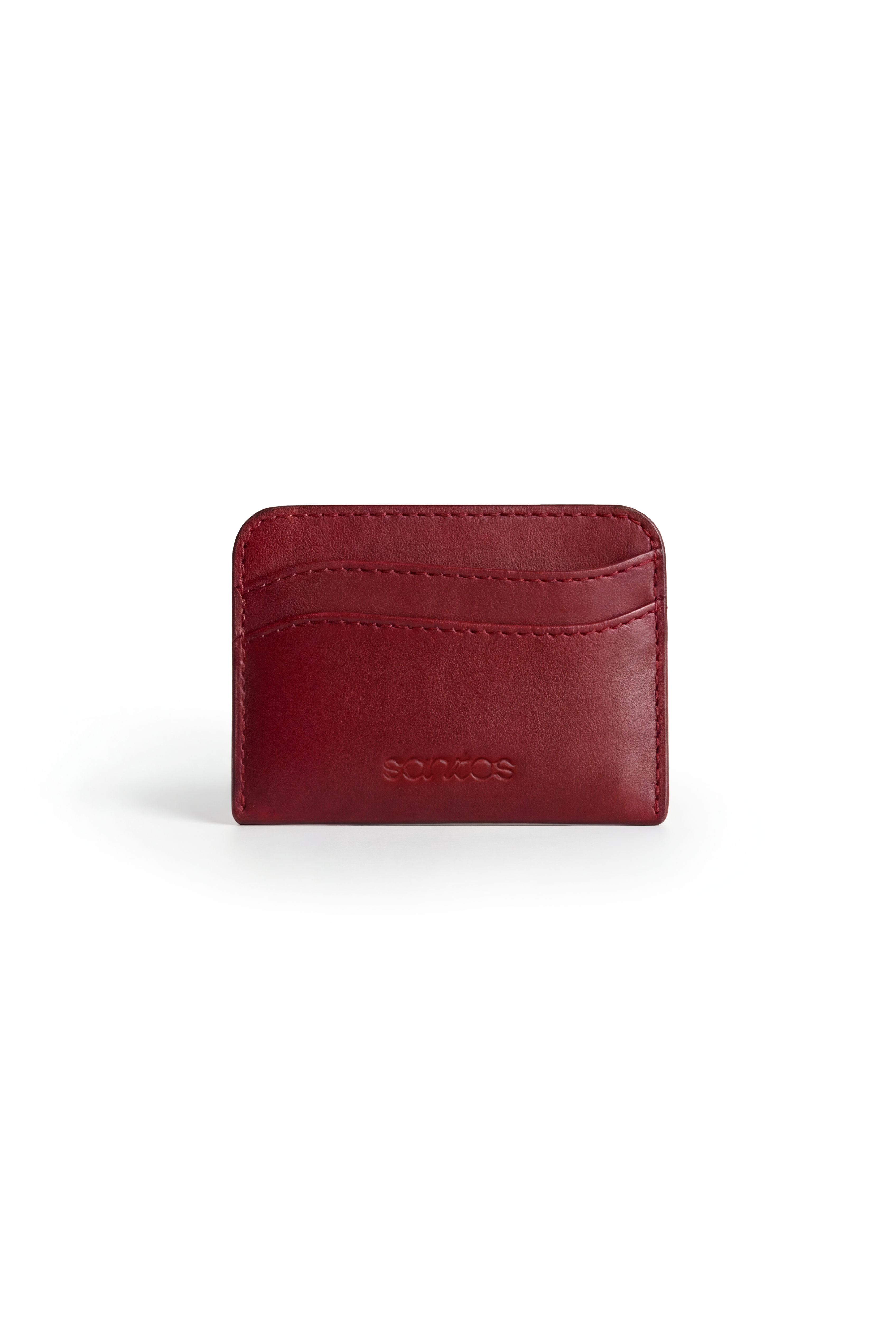Rosa Curved Card Case | Burgundy Red