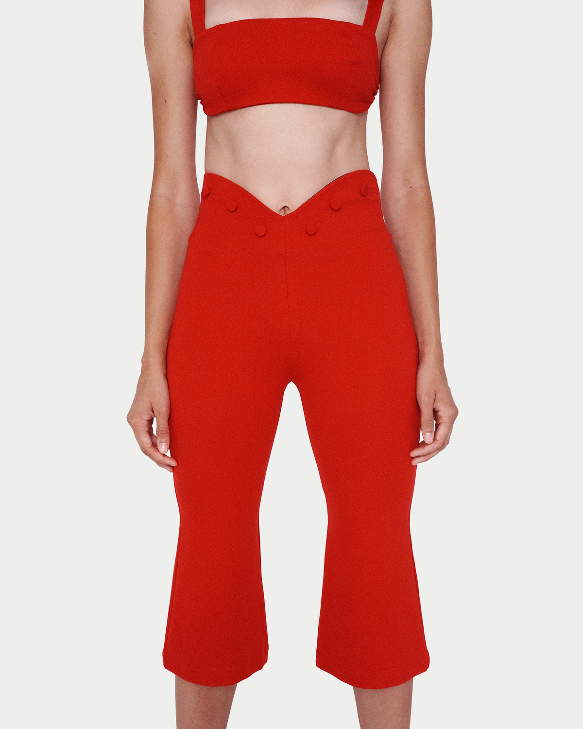 Patricia Curved Capri | Red