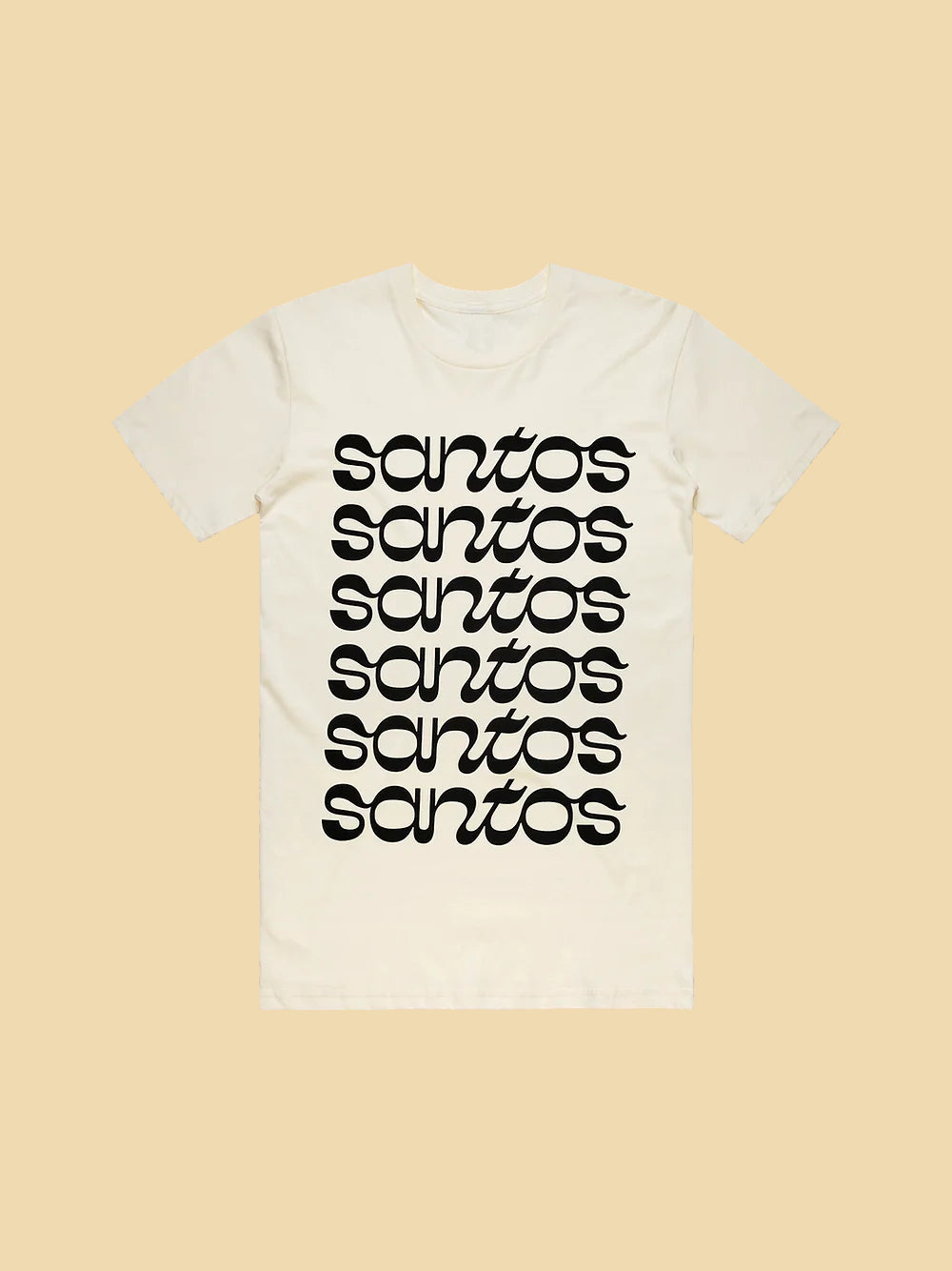 Santos Repeat Unisex Tee in Cream