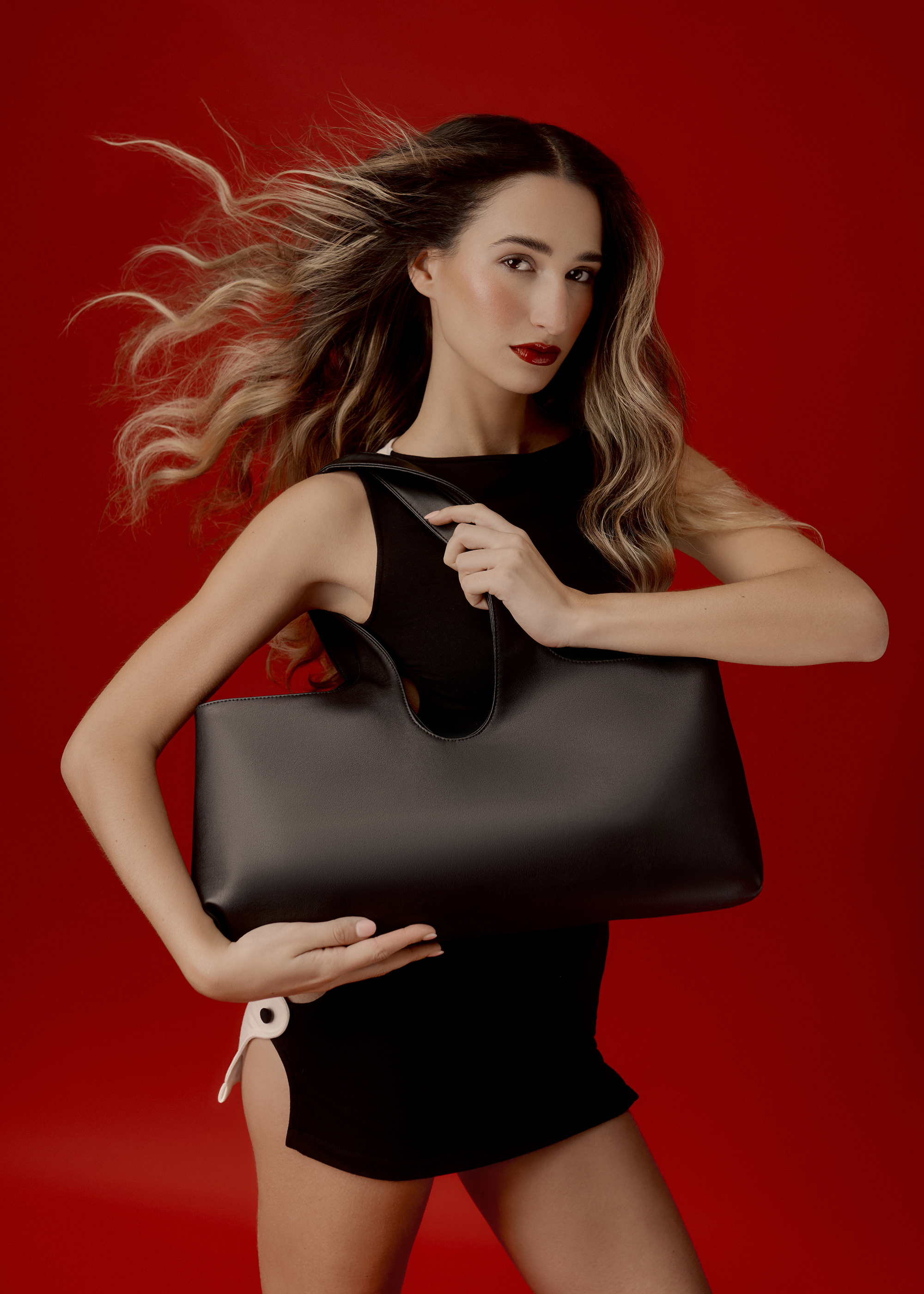 Fiorella Rectangular Tote | Black