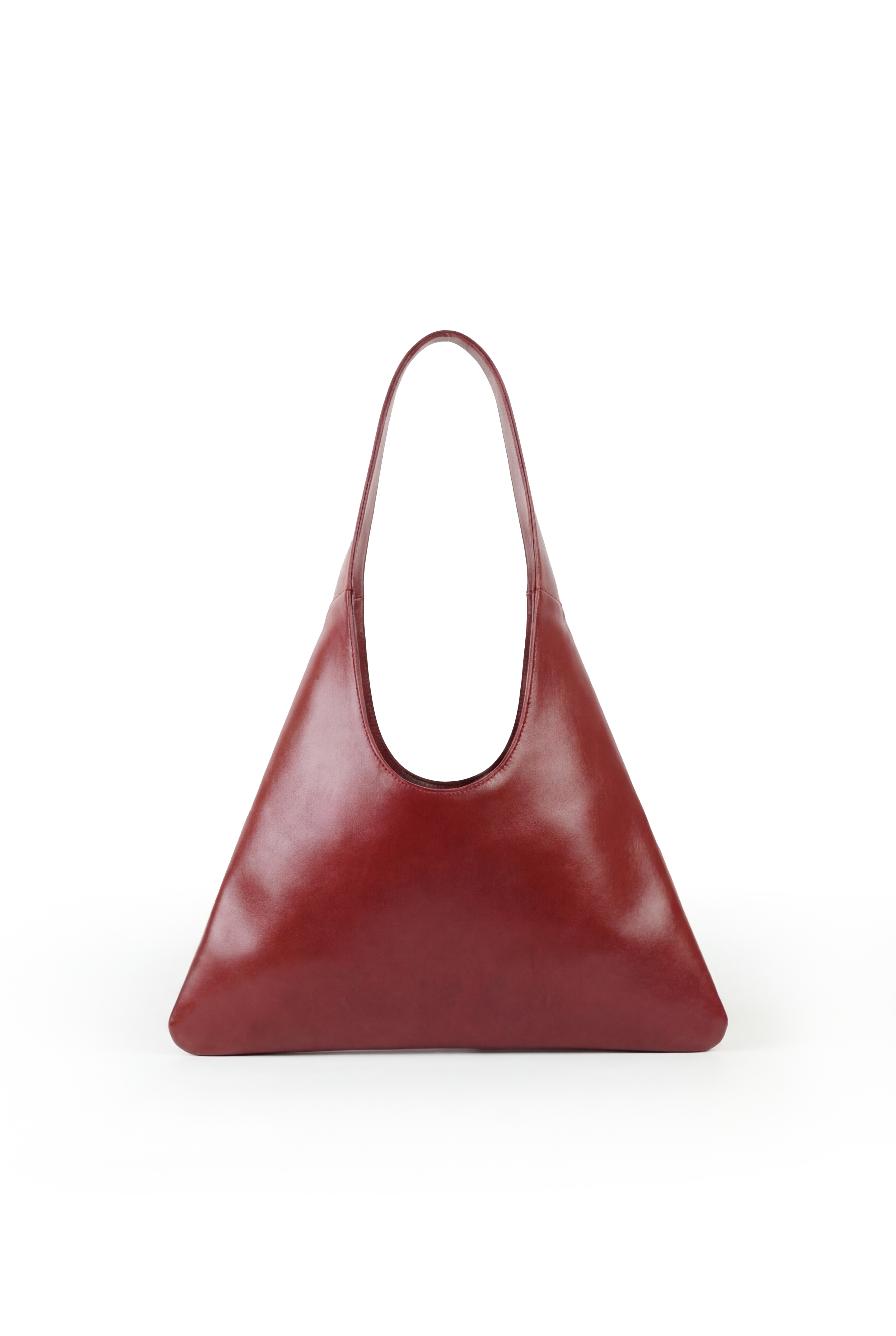 Agave Triangular Tote | Burgundy Red