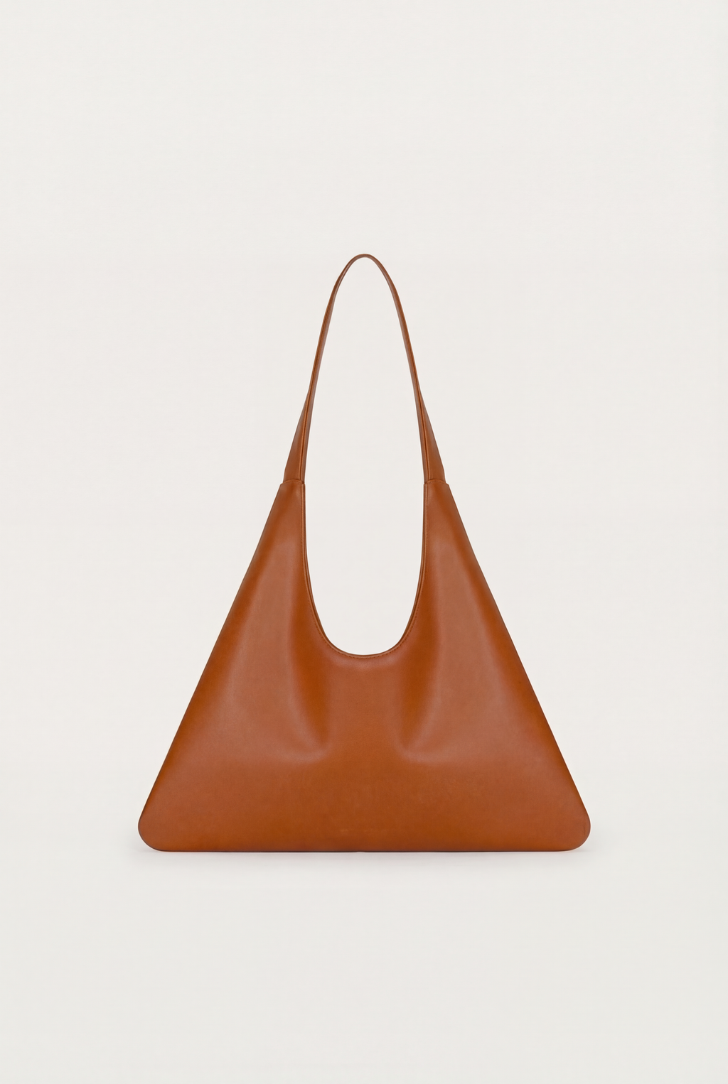 Agave Triangular Tote in Cognac | Cactus Leather Handbag | Santos