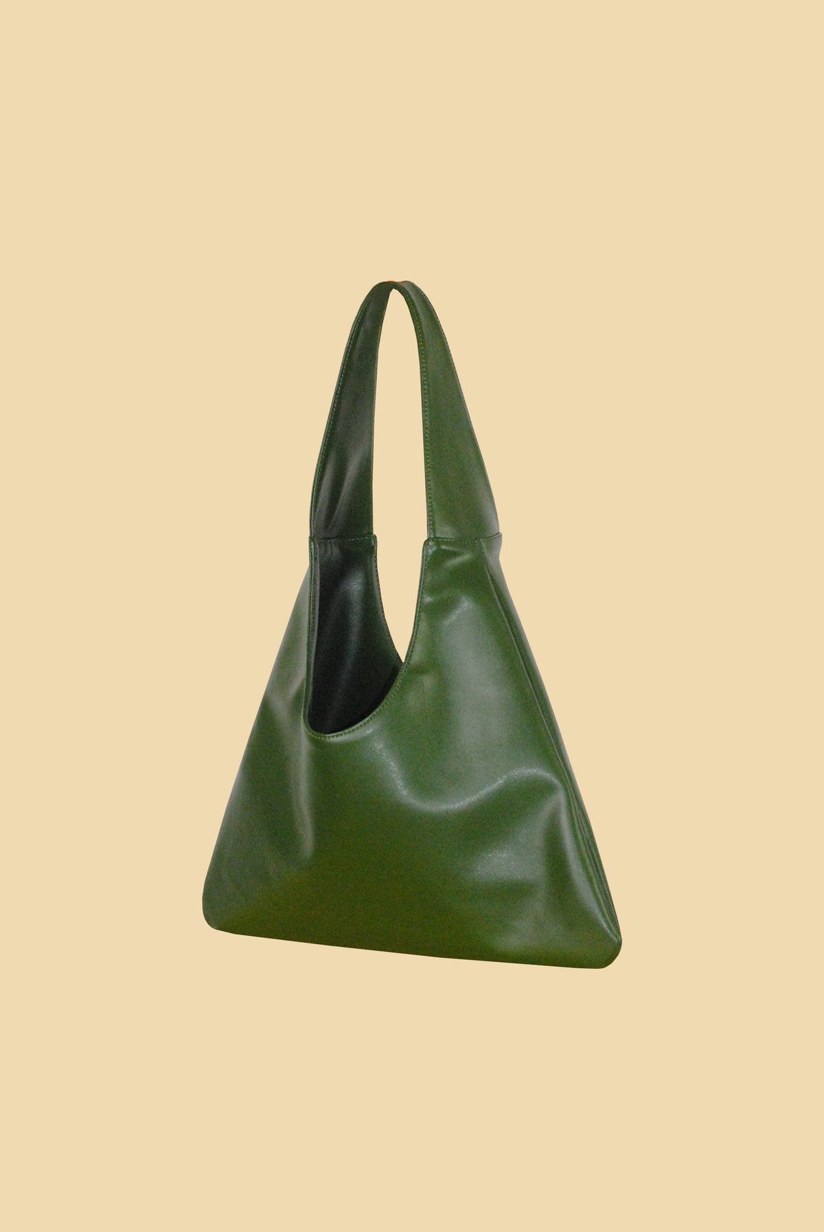 Agave Triangular Tote in Green | Cactus Leather Handbag | Santos by Monica