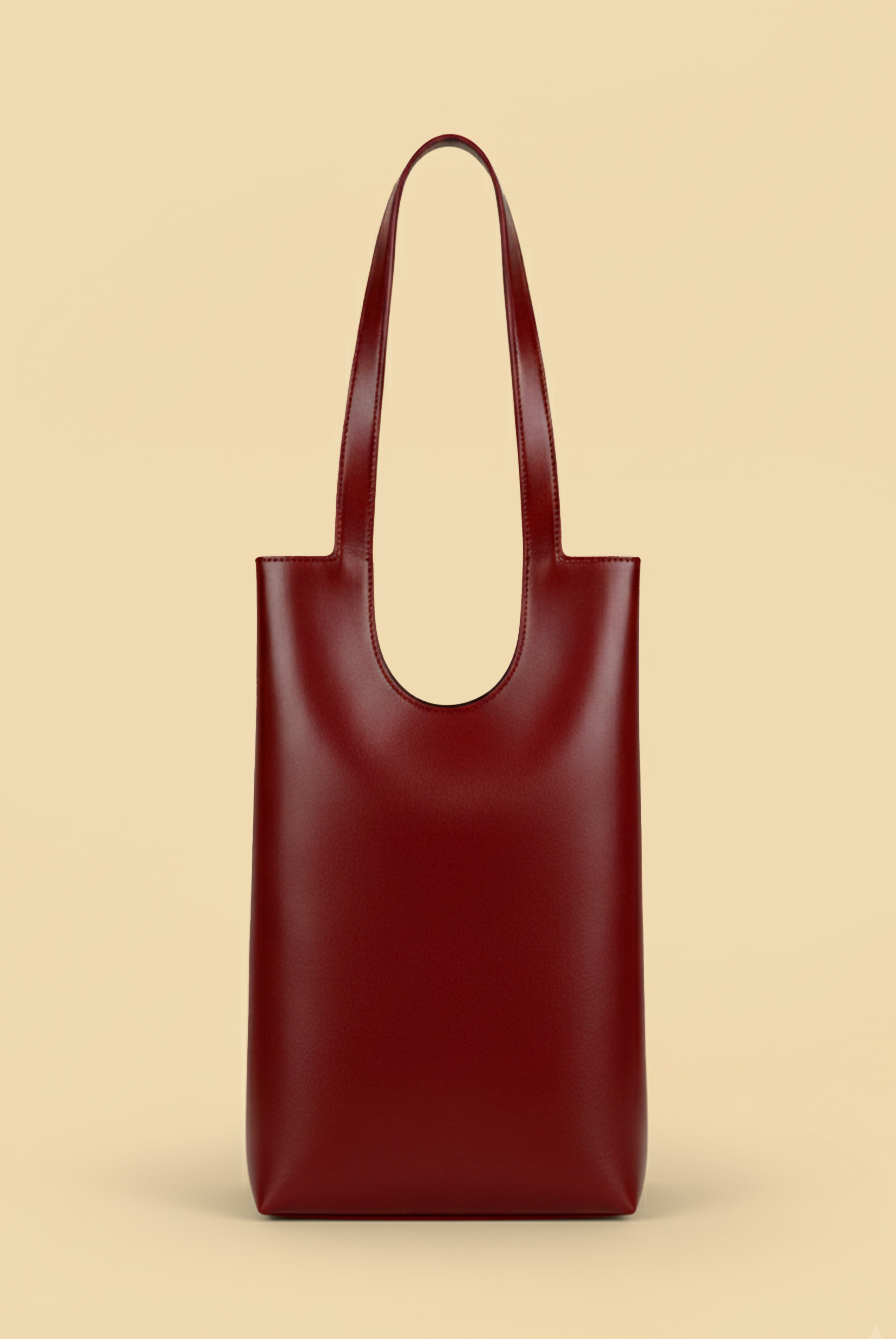Dolores Square Tote | Burgundy Red