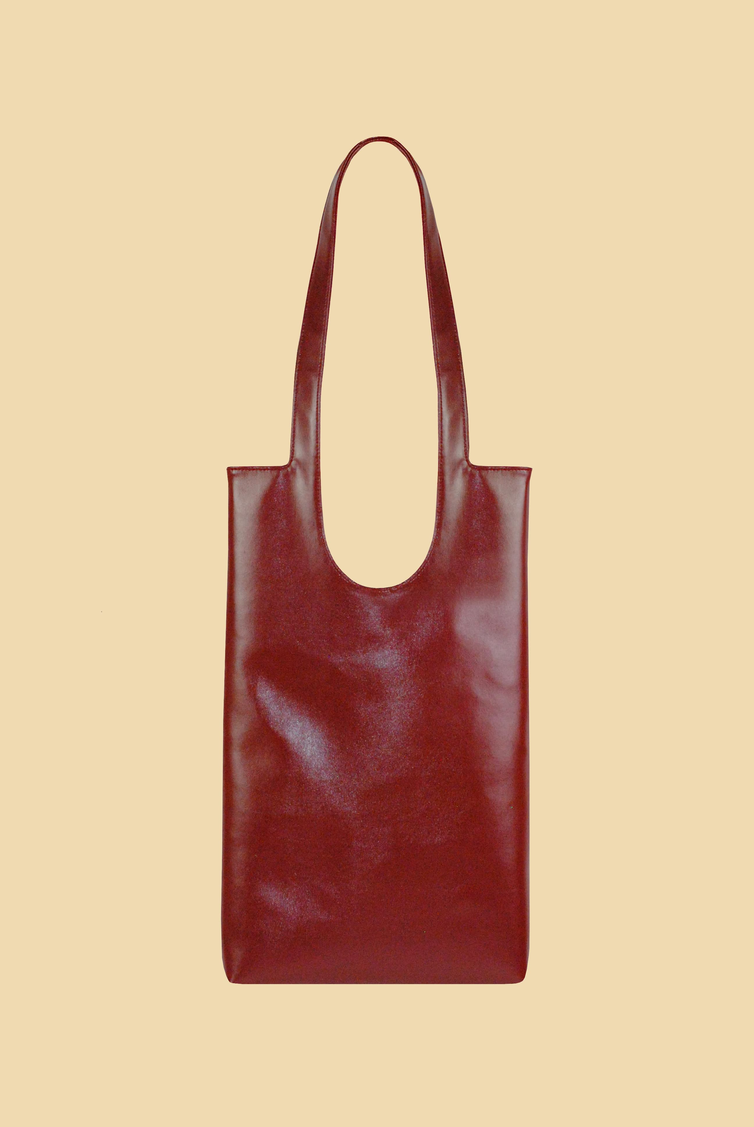 Dolores Square Tote | Burgundy Red