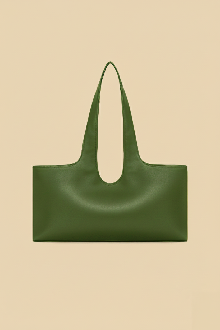 Fiorella Rectangular Tote | Green