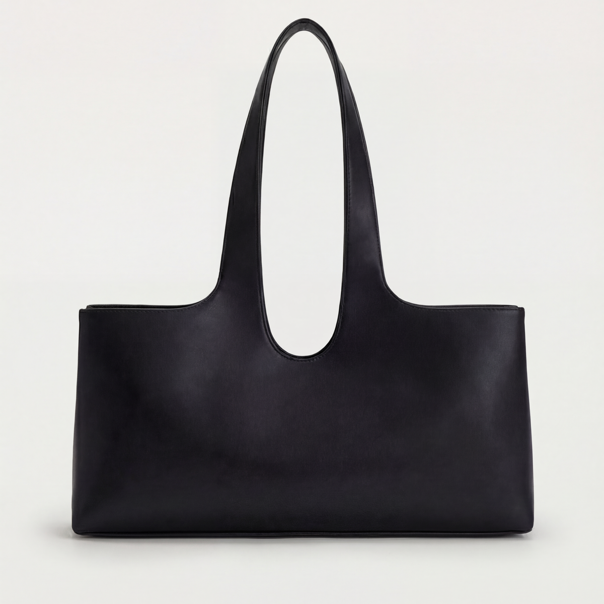 Fiorella Rectangular Tote in Black | Cactus Leather Laptop Bag