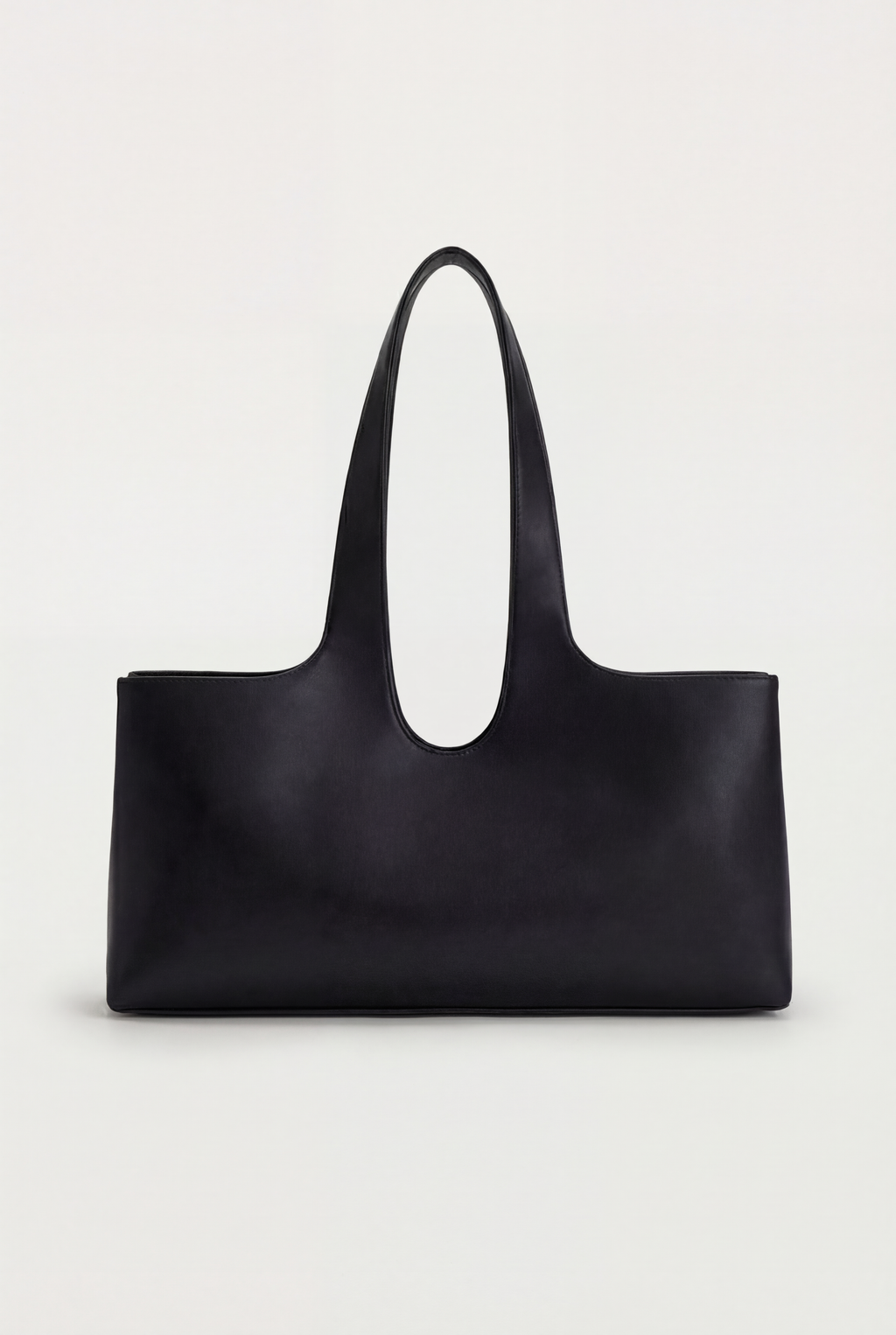 Fiorella Rectangular Tote in Black | Cactus Leather Laptop Bag