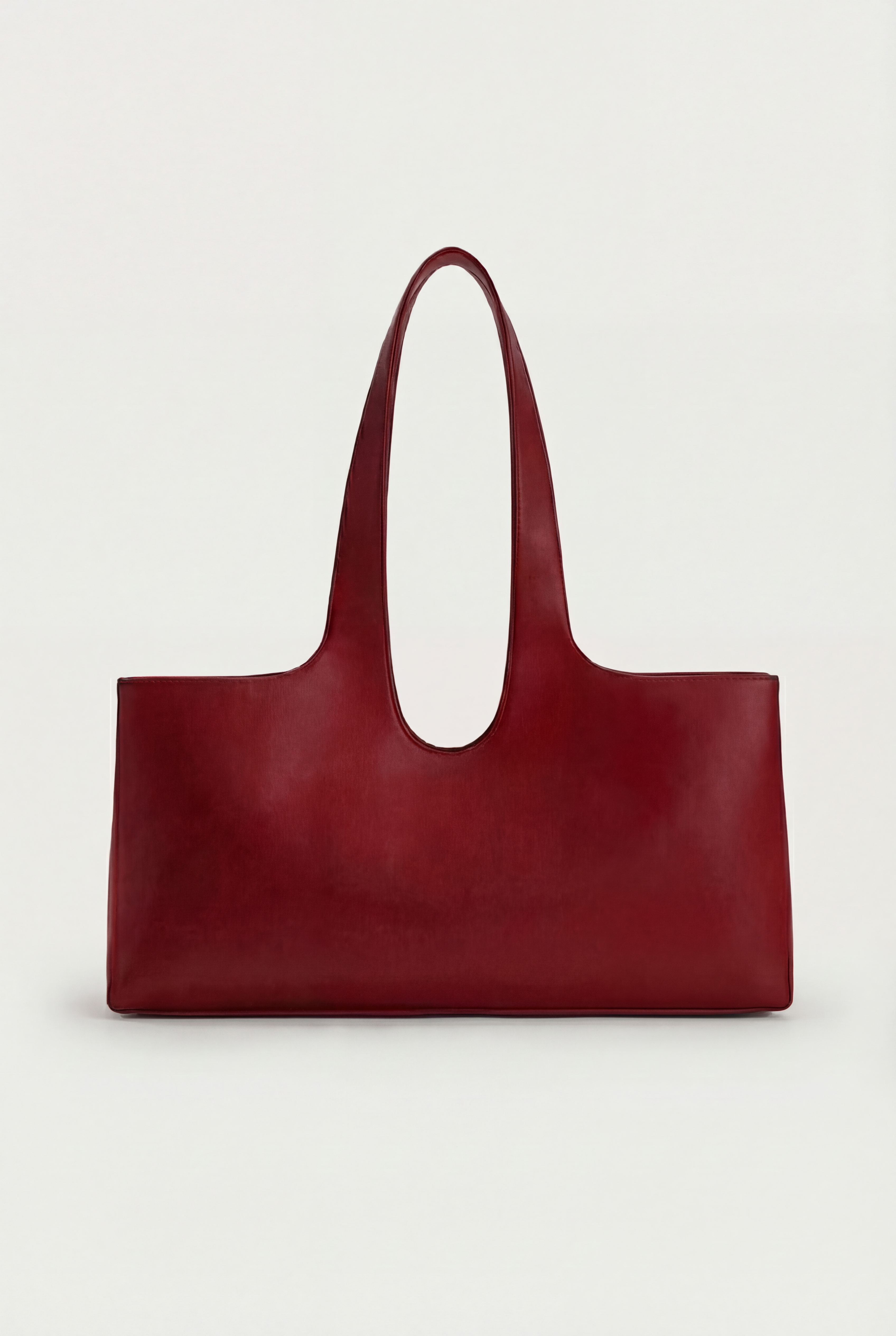 Fiorella Rectangular Tote | Burgundy Red