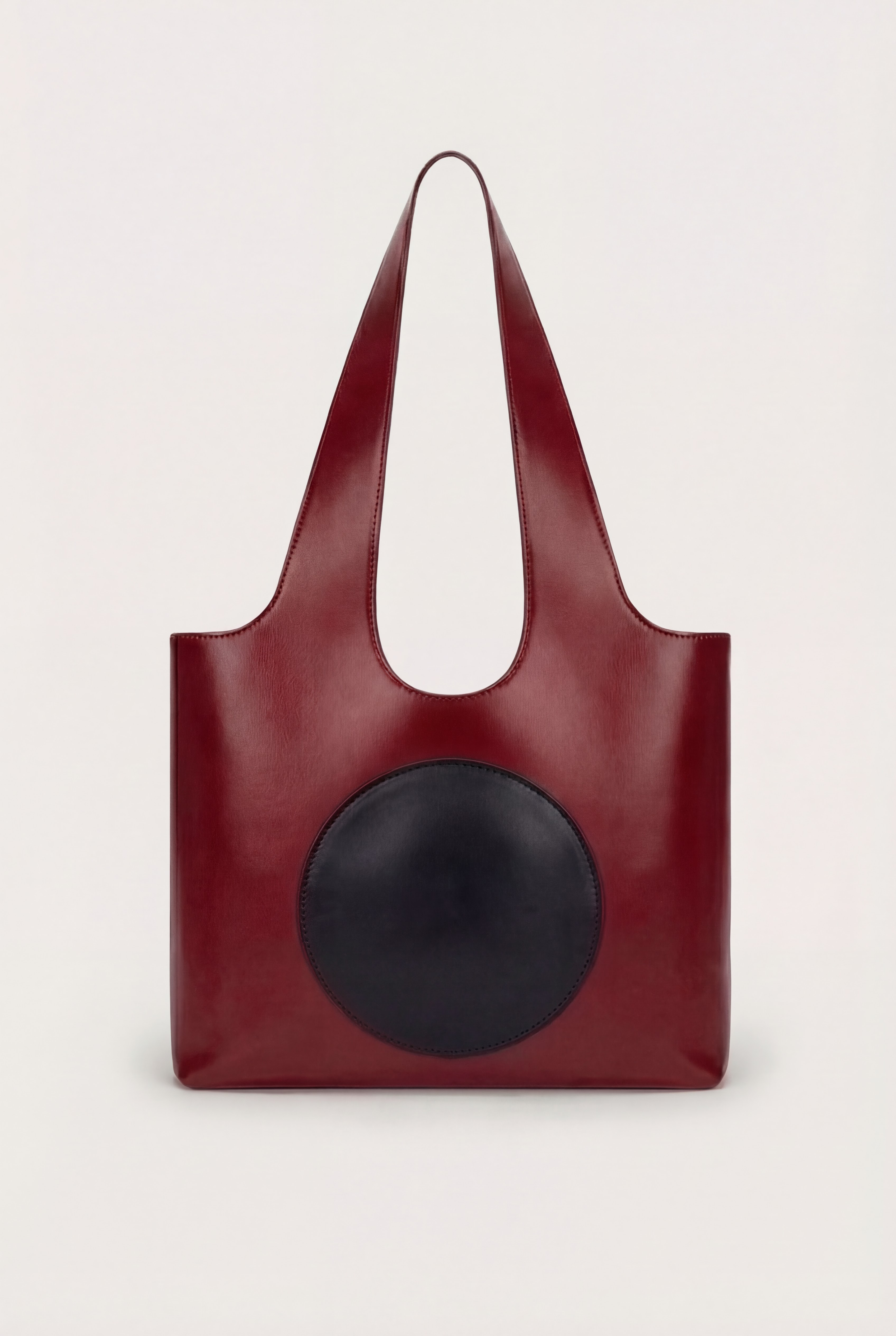 Gladys Tote | Burgundy Red & Black