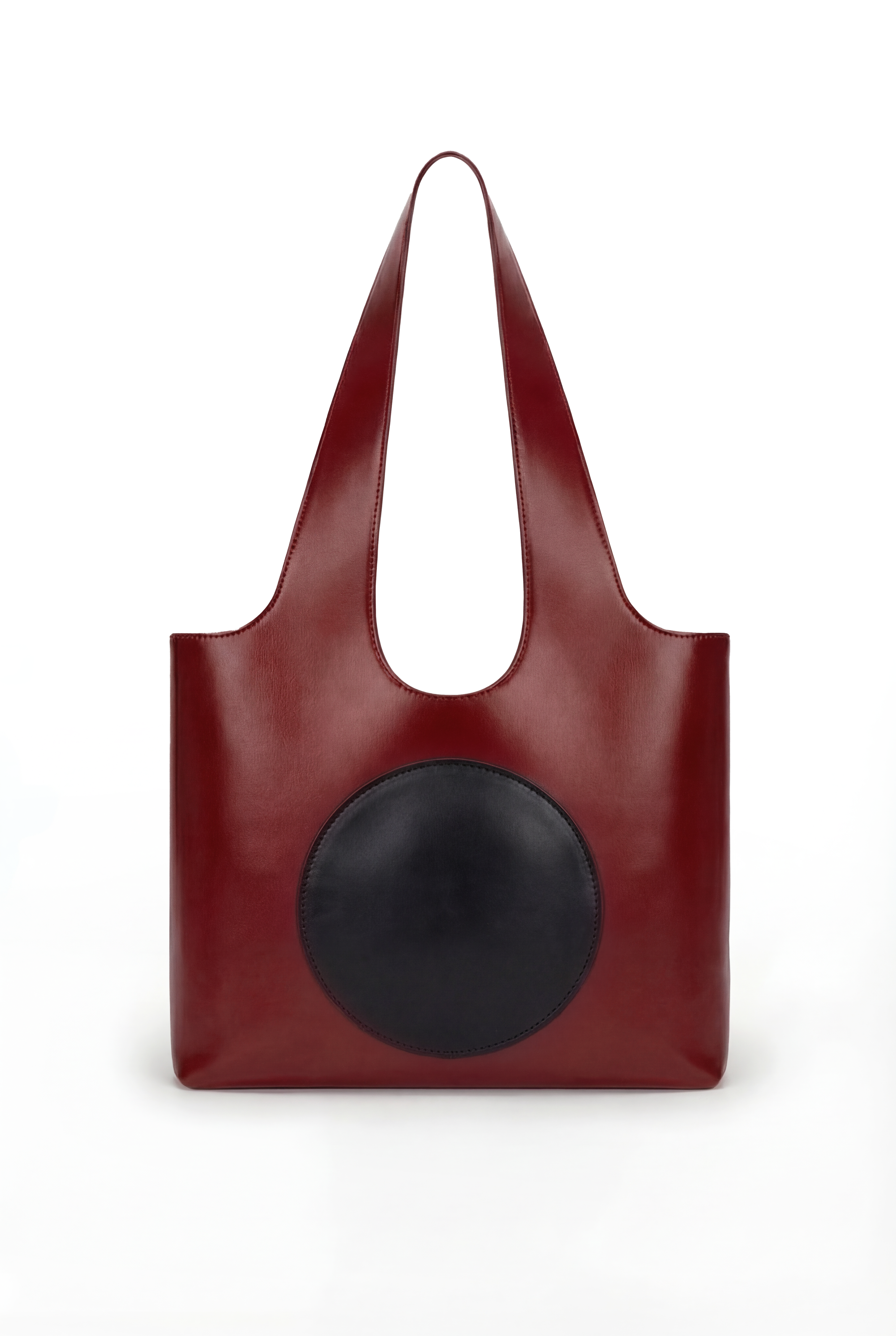 Gladys Tote | Burgundy Red & Black