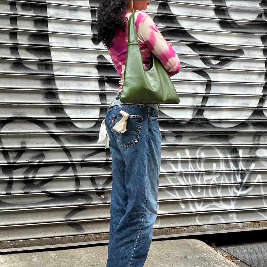 Agave Triangular Tote | Green styled by Santos