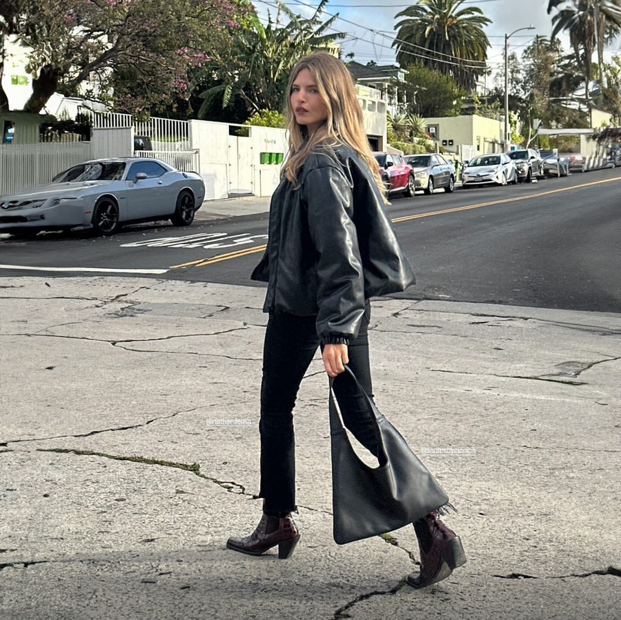 Agave Triangular Tote | Black styled by Santos
