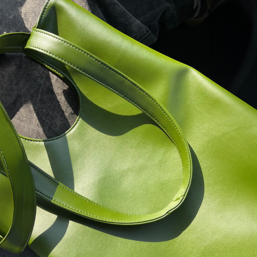 Dolores Square Tote | Green styled by Santos