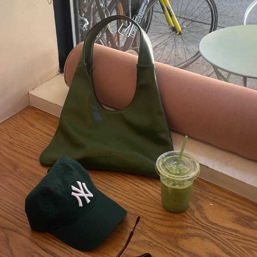 Agave Triangular Tote | Green styled by Santos