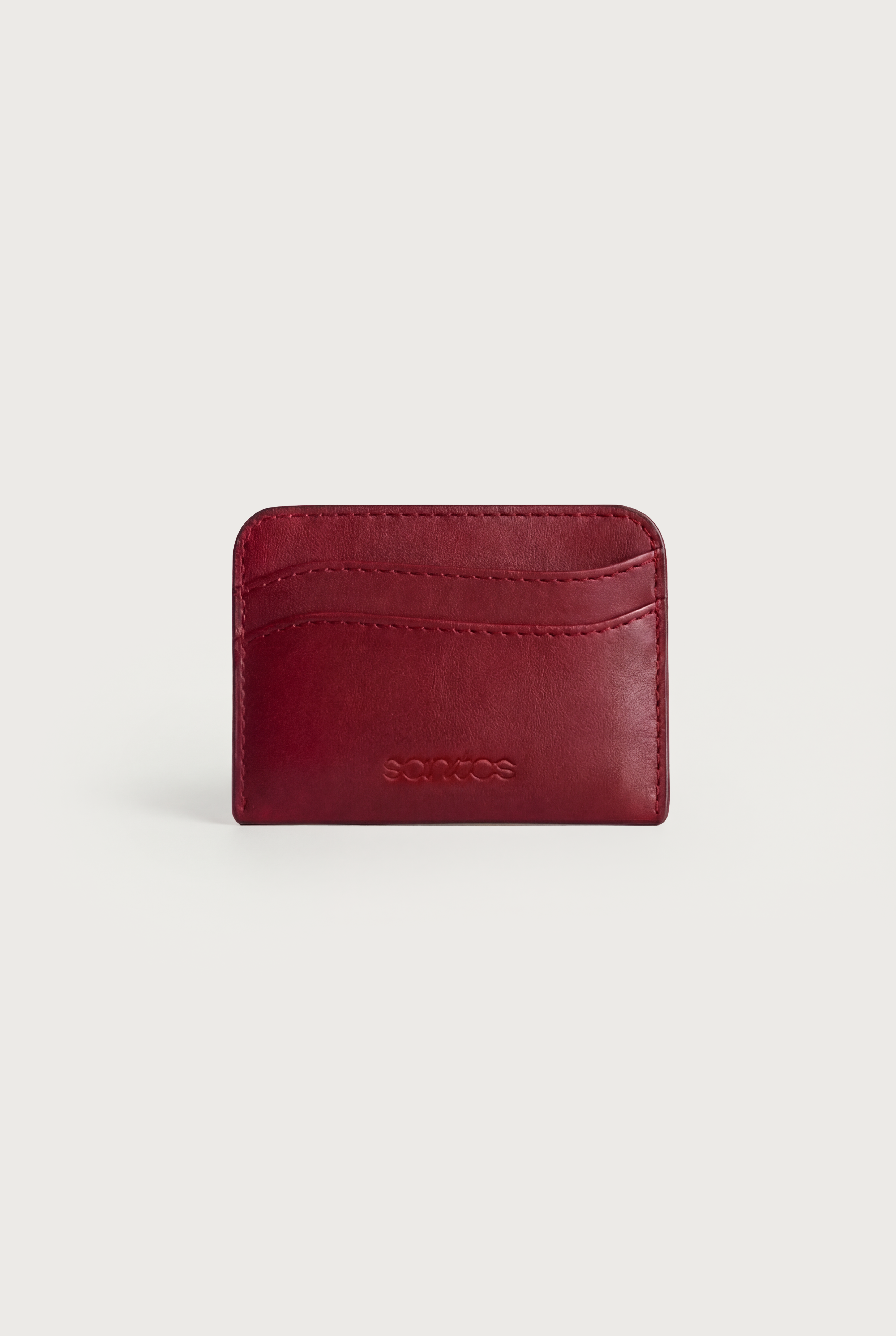 Rosa Curved Card Case | Burgundy Red
