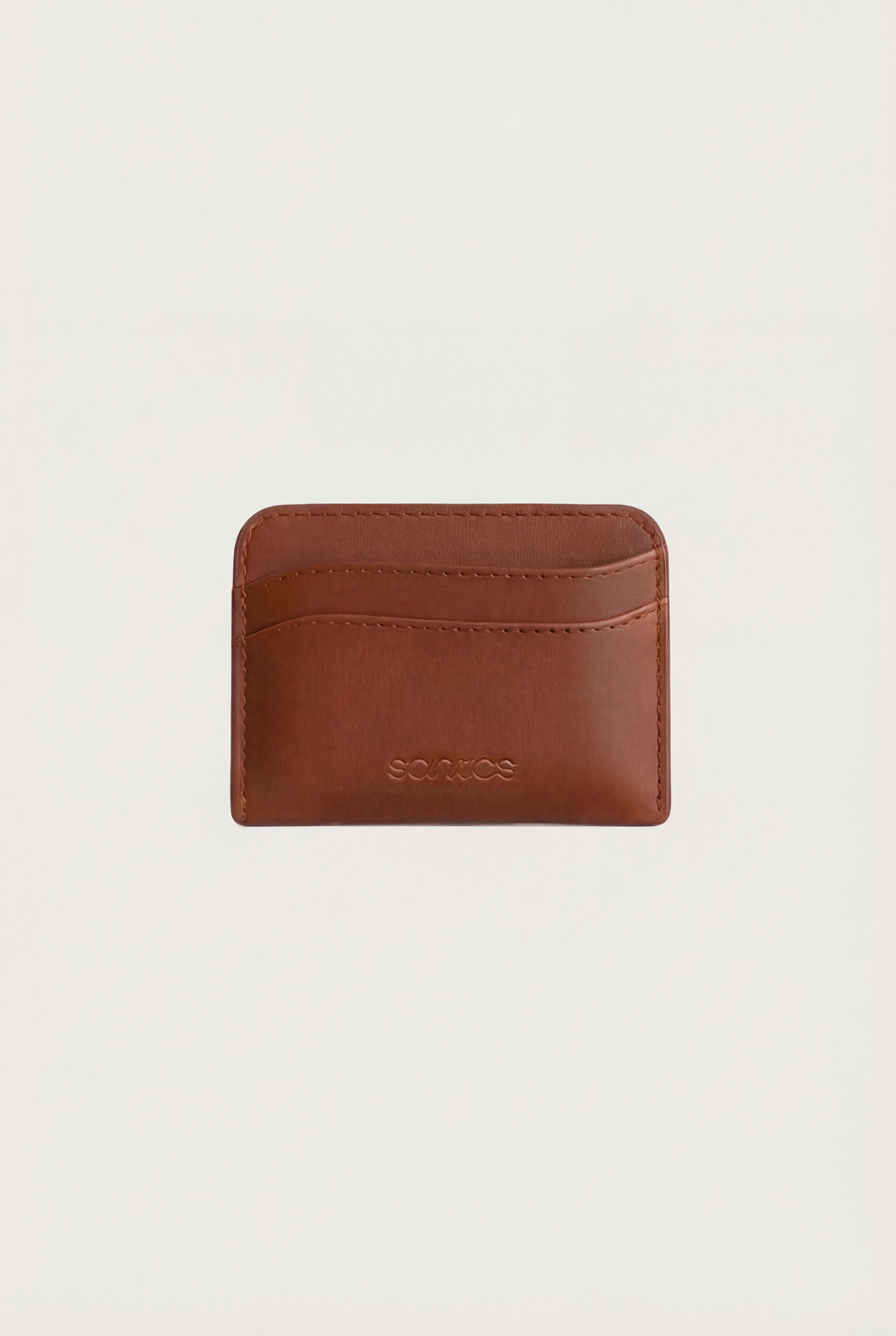 Rosa Curved Card Case | Cognac