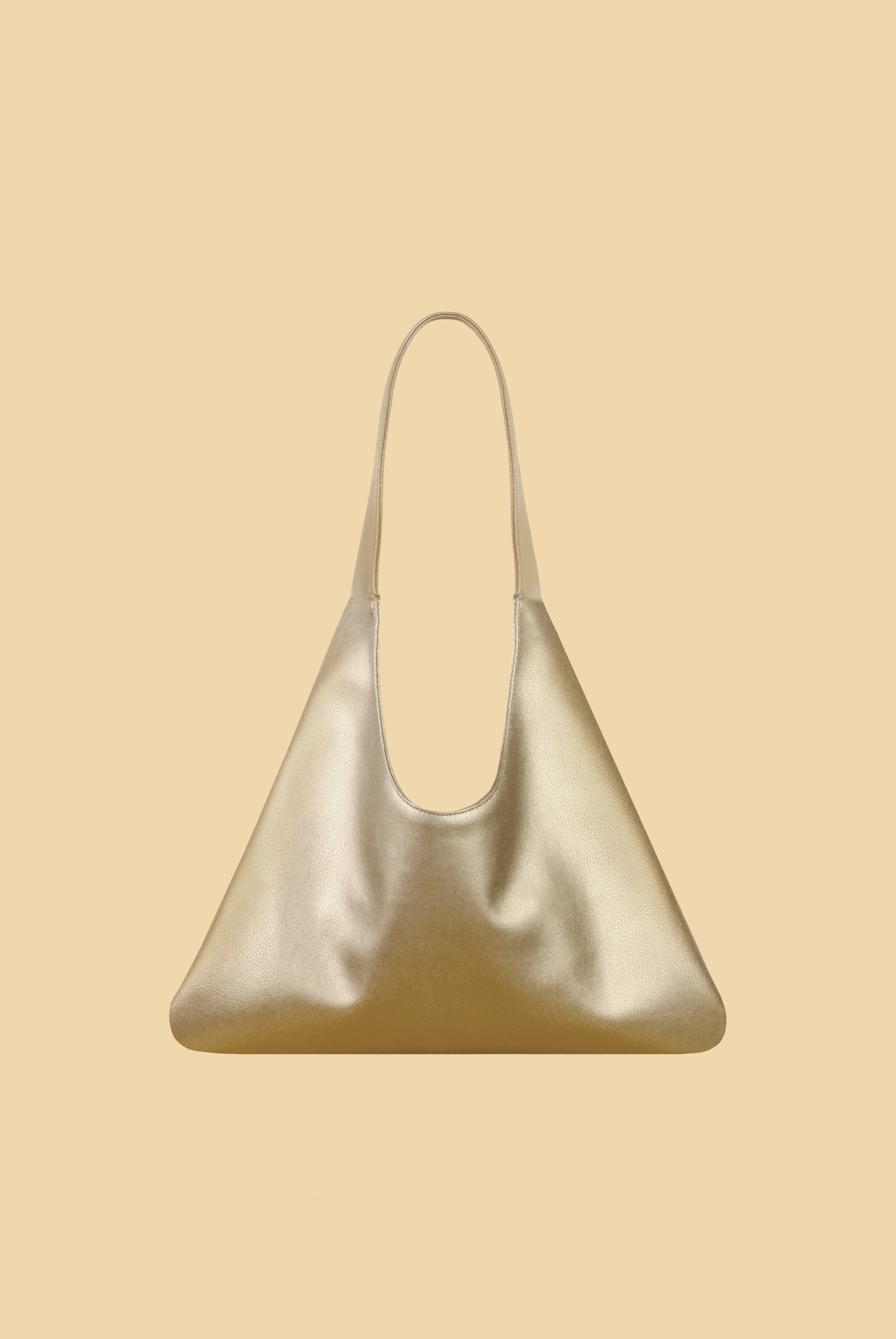 Agave Triangular Tote | Metallic Gold